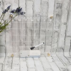 New**Acrylic Monthly Wall Calendar, 12" Clear